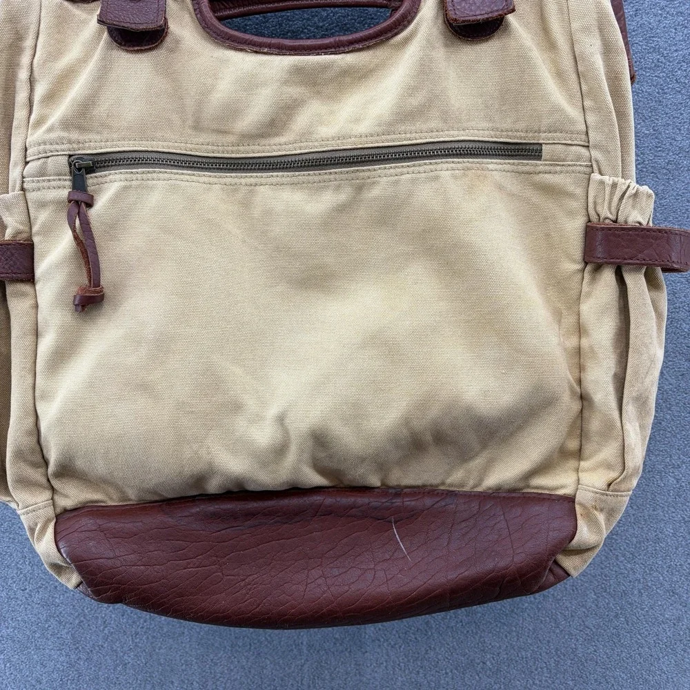 Buffalo Jackson Tote Mens Canvas Leather Travel Bag Commuter Safari Duffle